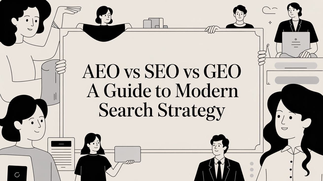 Cover Image for AEO vs SEO vs GEO: What's the Difference and Which Do You Need?